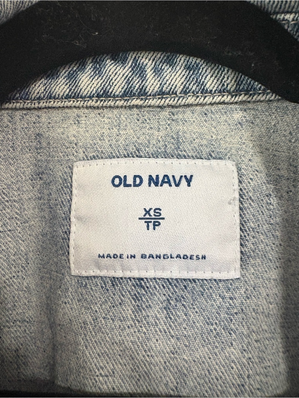 Old Navy Distressed Light Wash Denim Jacket XS Button Front Jean Jacket - Picture 4 of 8
